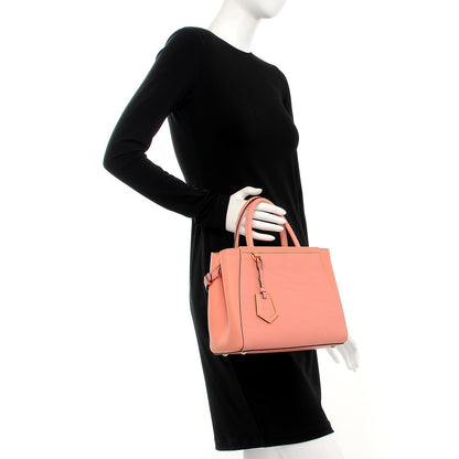 Fendi Vitello Elite Petite 2Jours Tote Pesca 3 of 8