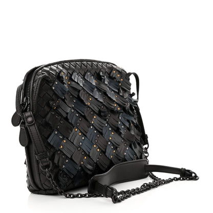 Bottega Veneta BOTTEGA VENETA Nappa Intrecciato Fringe Studded Nodini Crossbody Messenger Multicolor 3 of 12