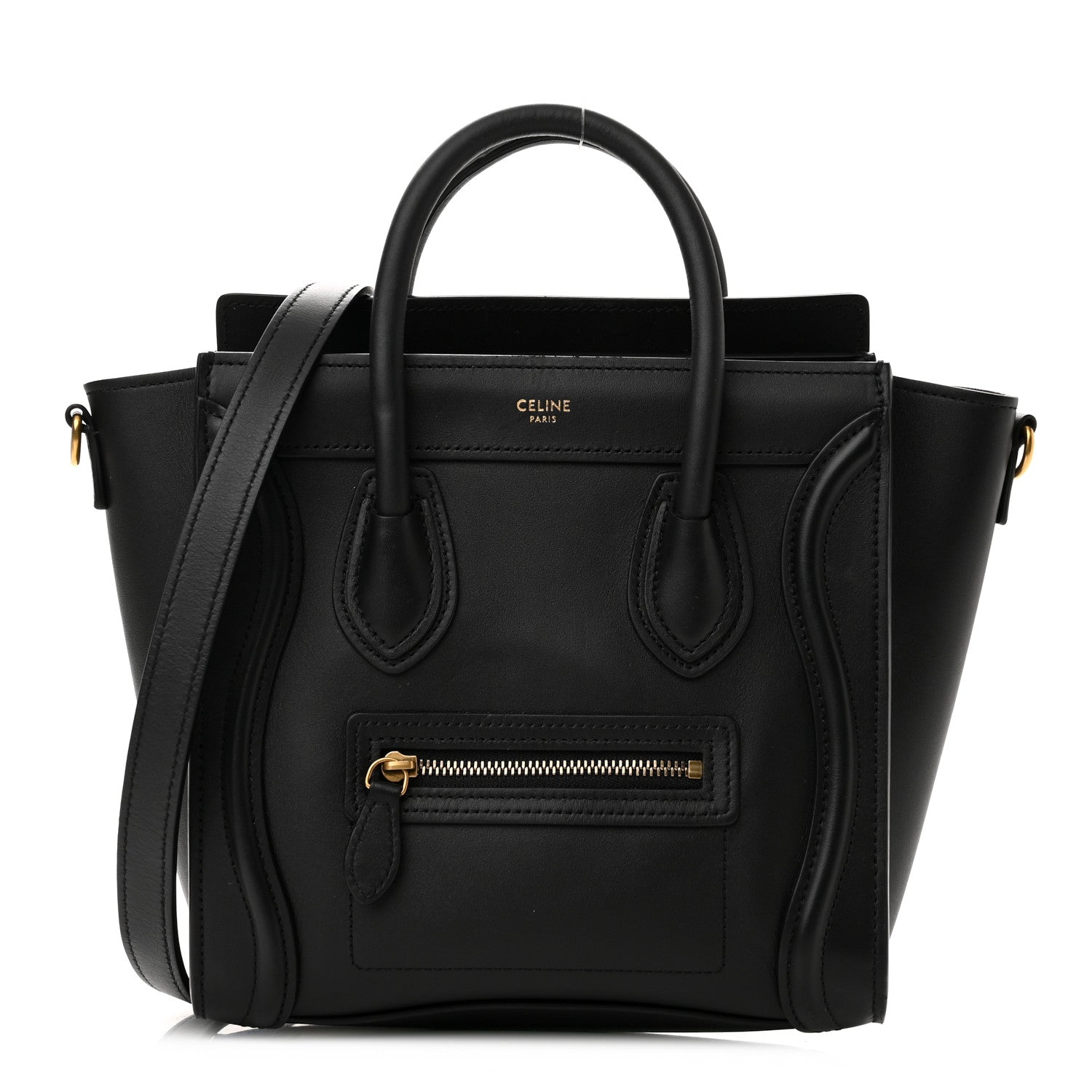 Celine Smooth Calfskin Nano Luggage Black 1 of 11