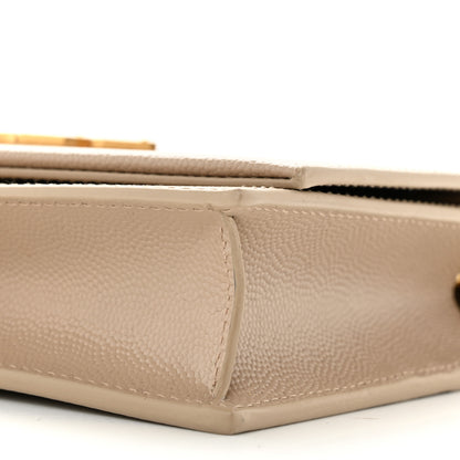 Saint Laurent Grain De Poudre Classic Monogram Kate Tassel Chain Wallet Dark Beige 9 of 10