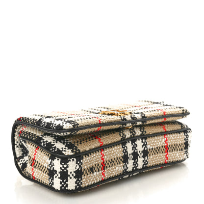 Burberry Calfskin Boucle Check Small Lola Chain Bag Archive Beige 4 of 8