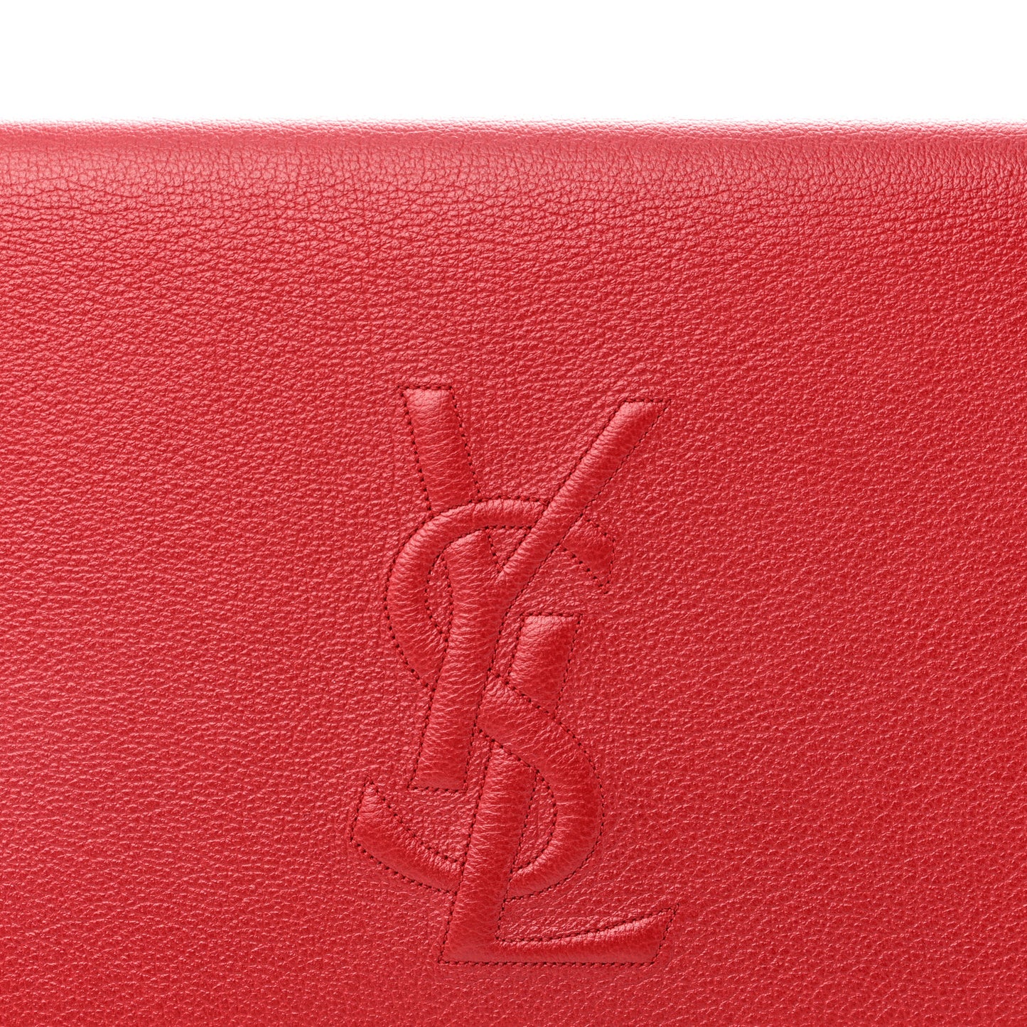 Calfskin Monogram Large Belle De Jour Clutch Red