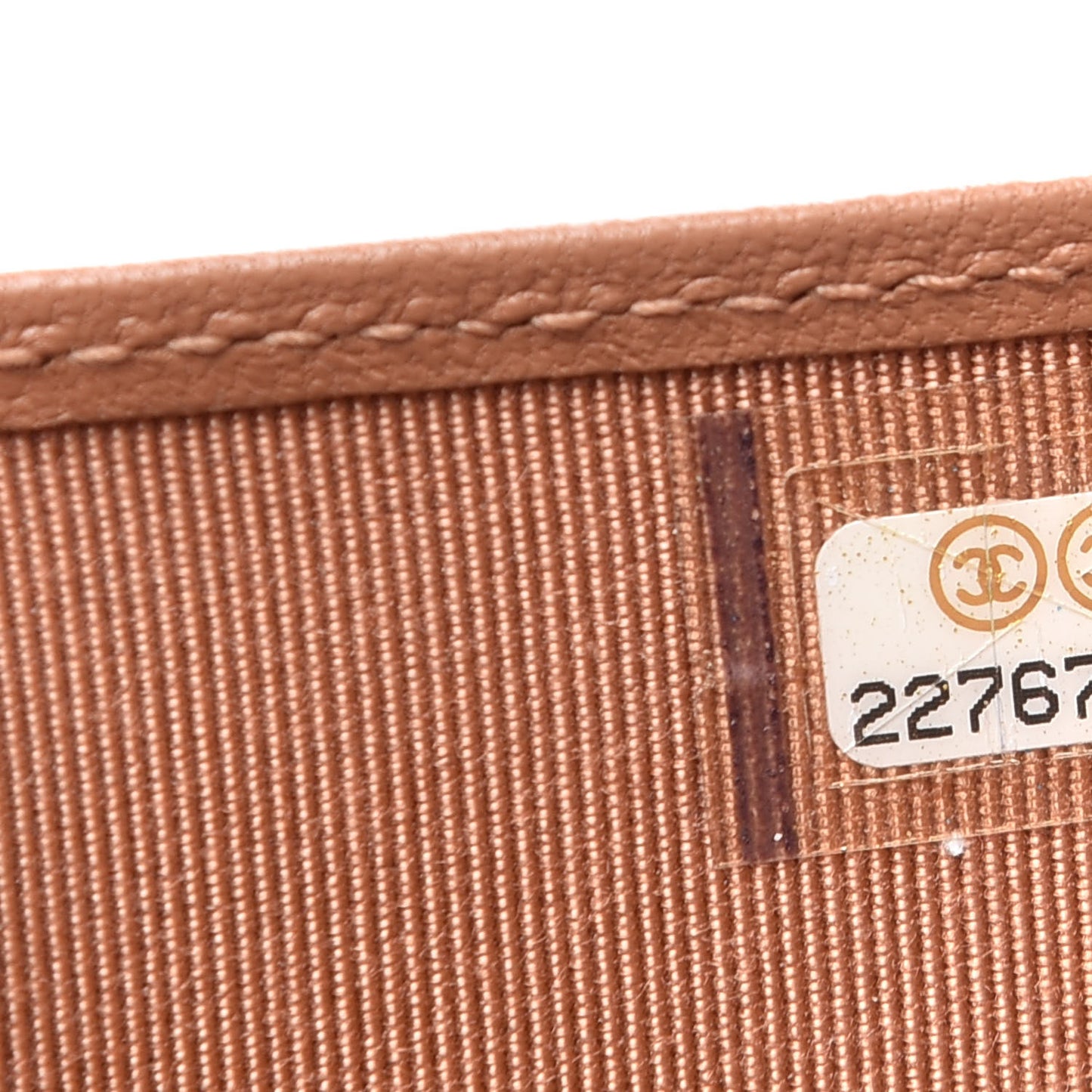 Lambskin Quilted Compact Flap Wallet Beige