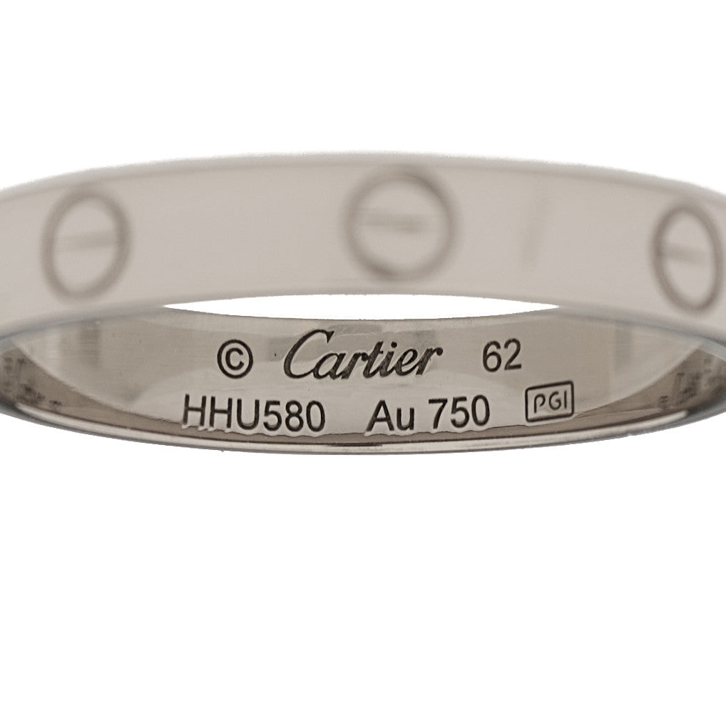 Cartier 18K White Gold 3.5mm LOVE Wedding Band Ring 62 10 4 of 4