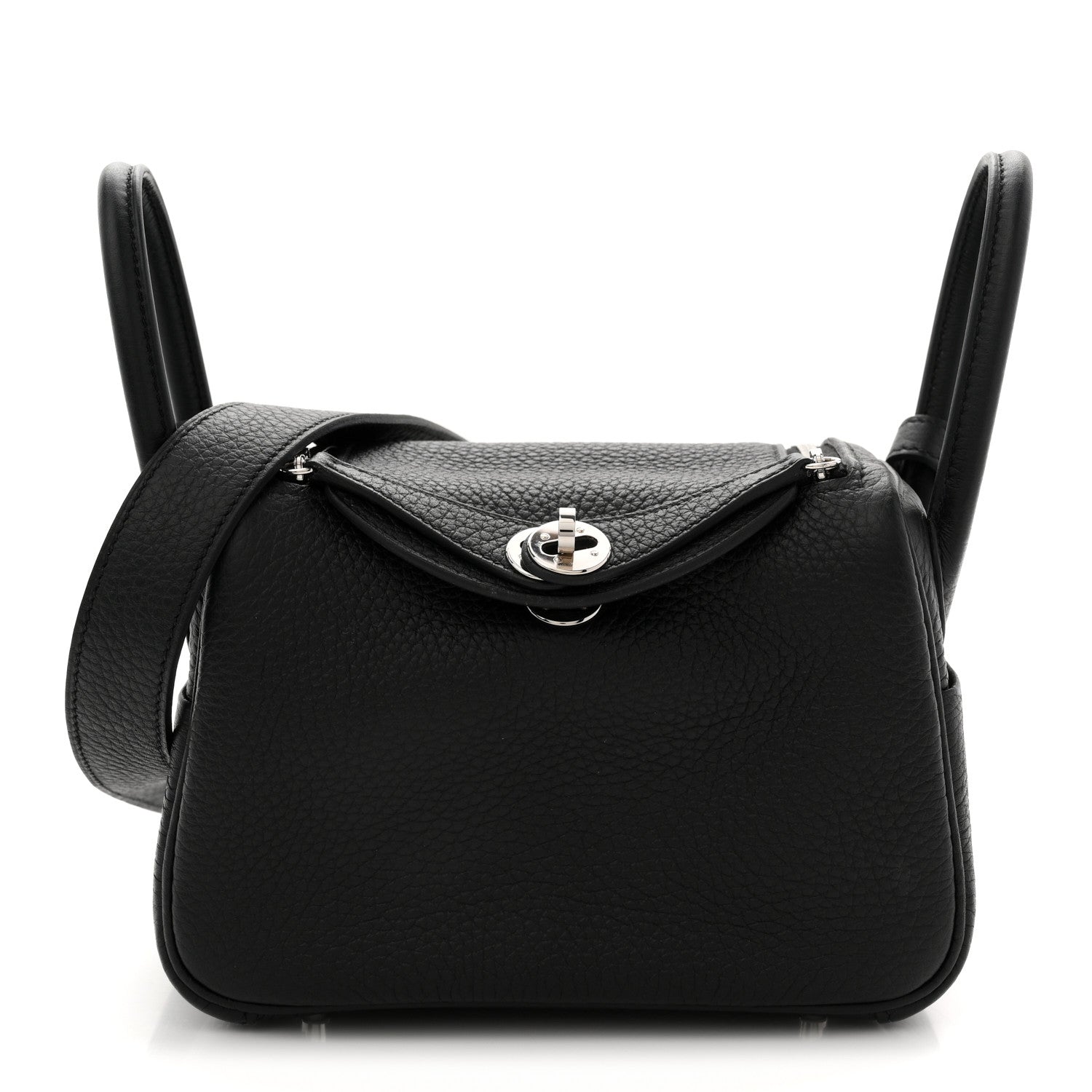 Hermes Taurillon Clemence Mini Lindy 20 Black 1 of 11