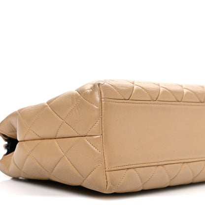 Chanel Lambskin Quilted Shoulder Bag Beige 10 of 12