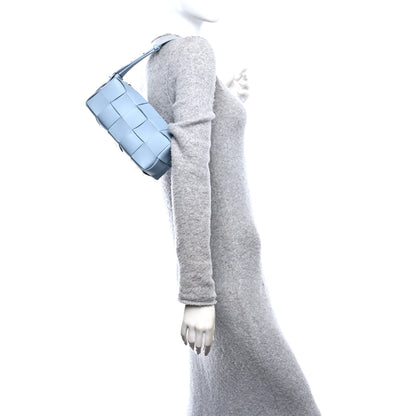 Bottega Veneta Lambskin Maxi Intrecciato Small Brick Cassette Bag Blue 2 of 9