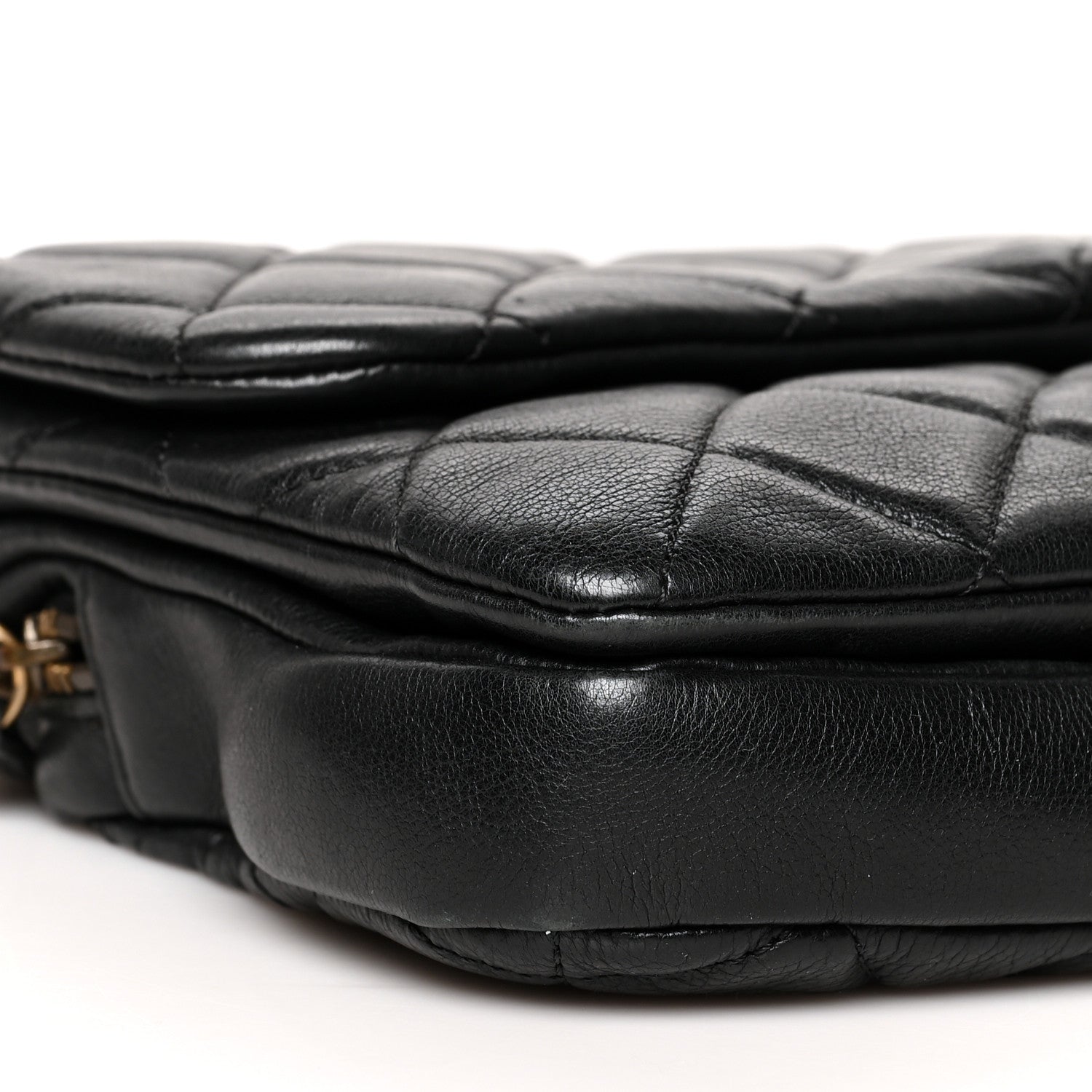 Chanel Calfskin Quilted Medium CC Crown Flap Black 9 of 12