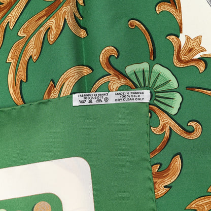 Hermes Silk Cheval Turc Scarf 90 Vert Emeraude 3 of 6