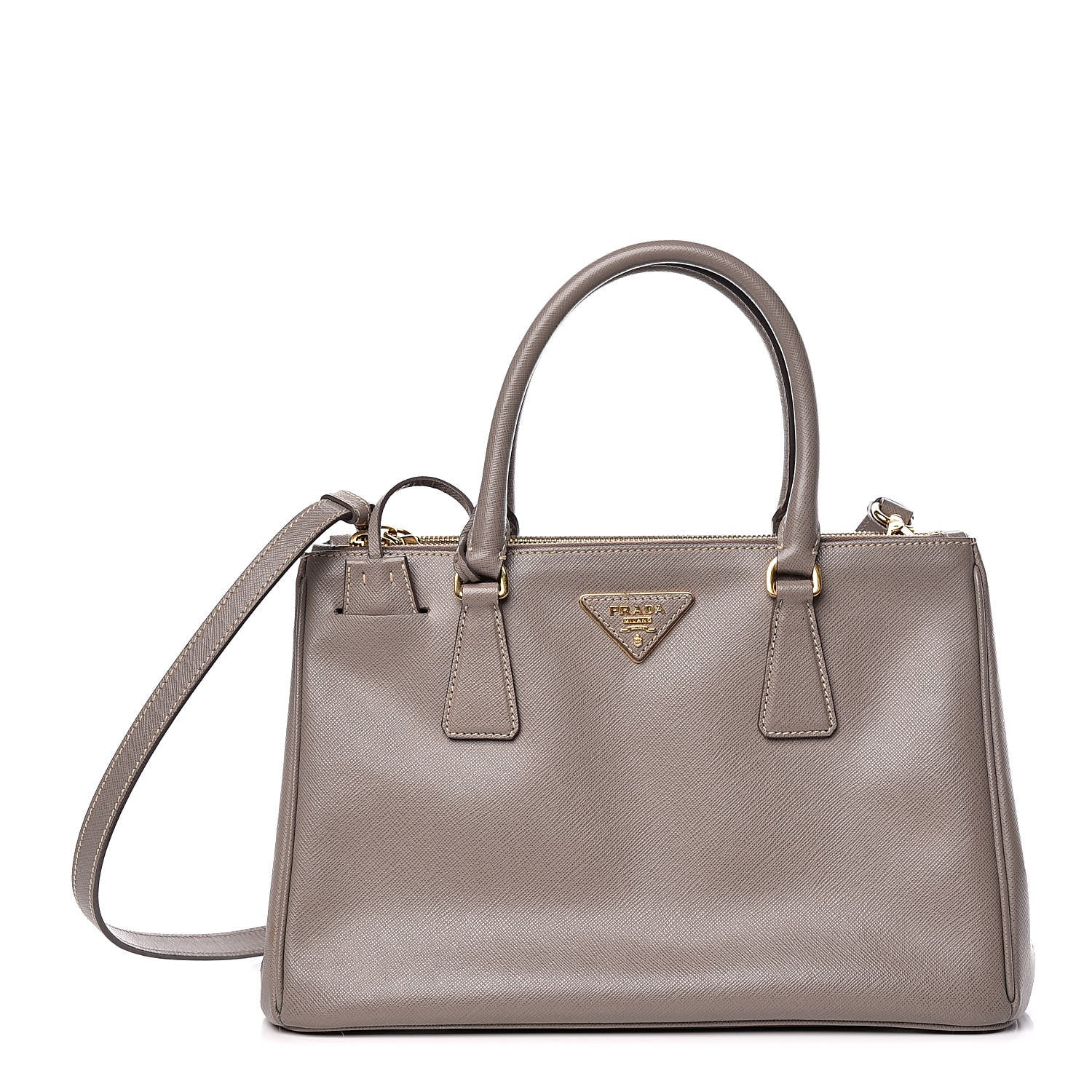 Prada Saffiano Small Galleria Double Zip Tote Argilla 1 of 17