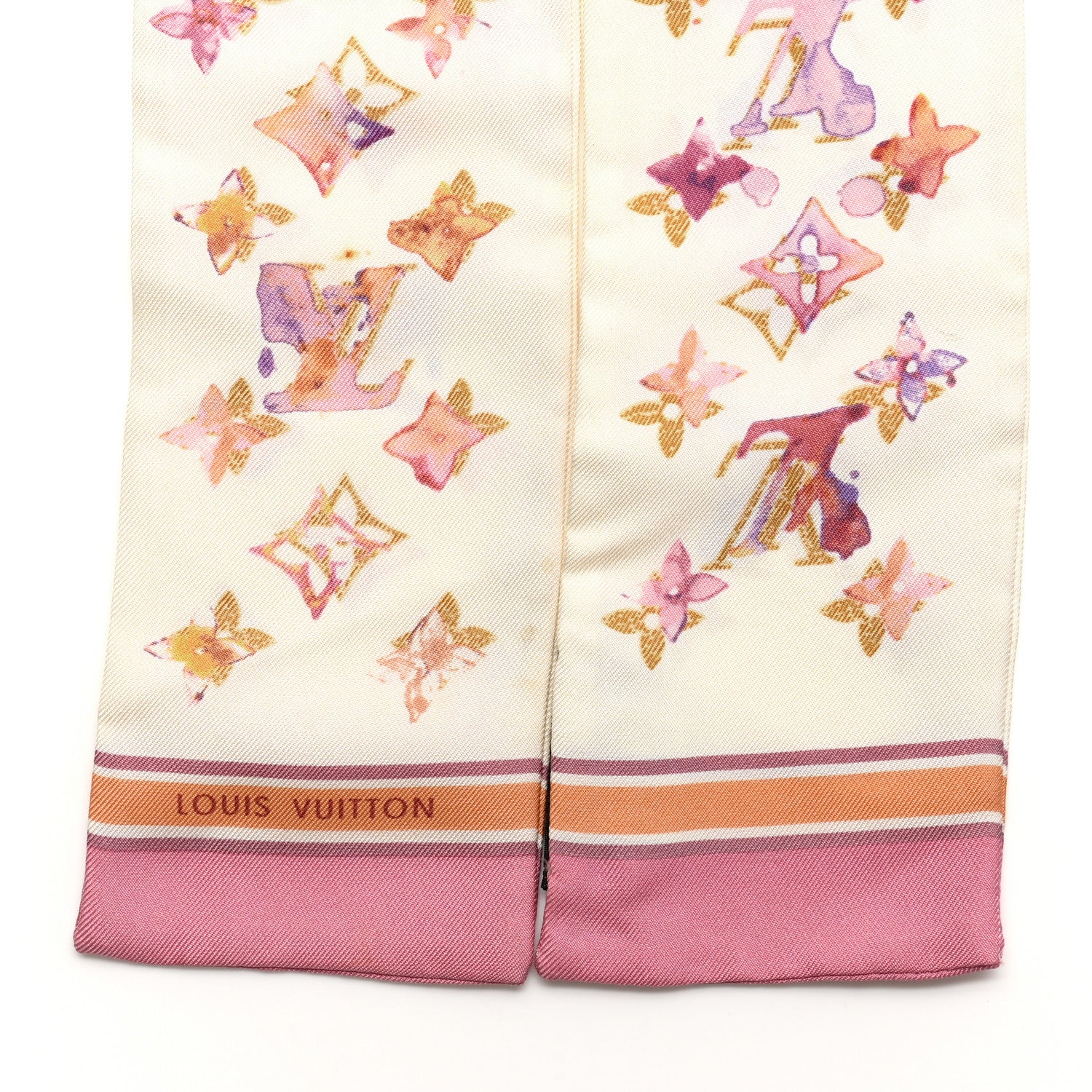 Louis Vuitton Silk Watercolor Aquarelle Bandeau White 2 of 6
