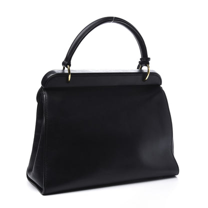 Gucci Calfskin Buckle Top Handle Bag Black 3 of 12