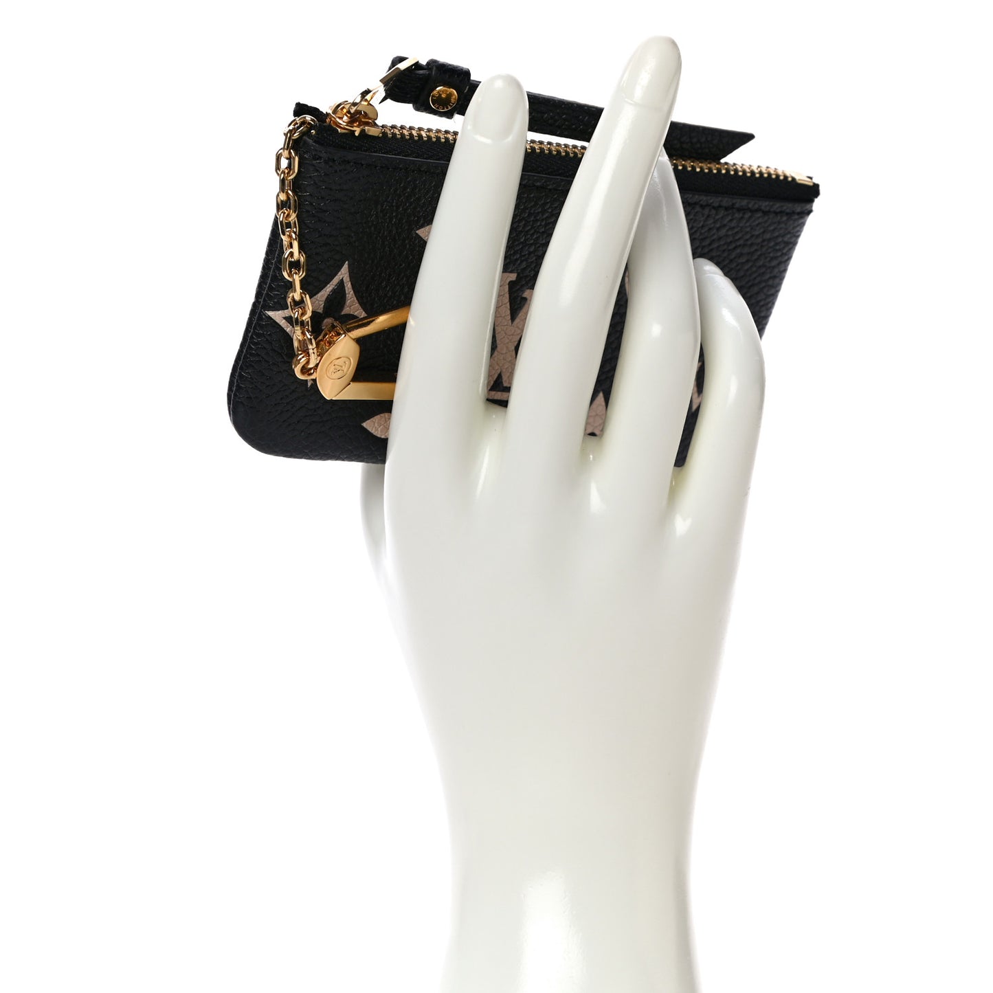 Empreinte Monogram Giant Key Pouch Black Beige