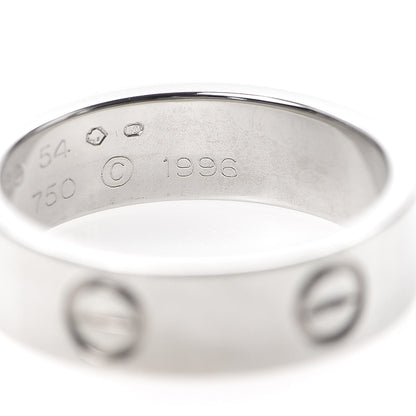 Cartier 18K White Gold 5.5mm LOVE Ring 54 6.75 5 of 5