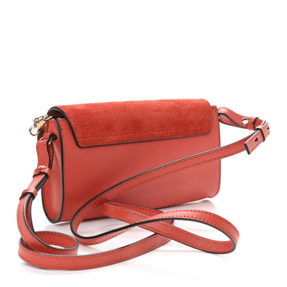 Chloe Suede Calfskin Mini Faye Shoulder Bag Earthy Red 3 of 10