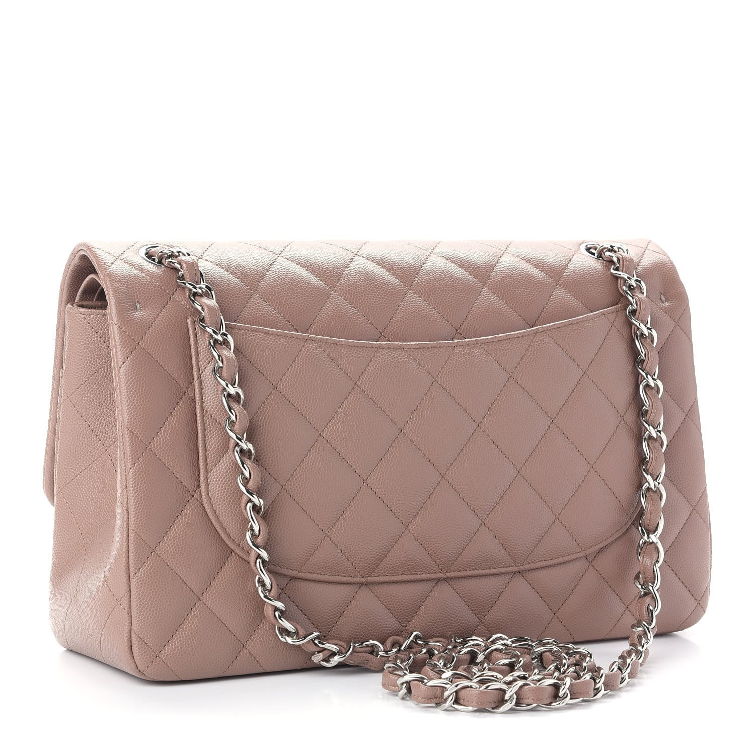 Chanel Caviar Quilted Jumbo Double Flap Beige 3 of 9