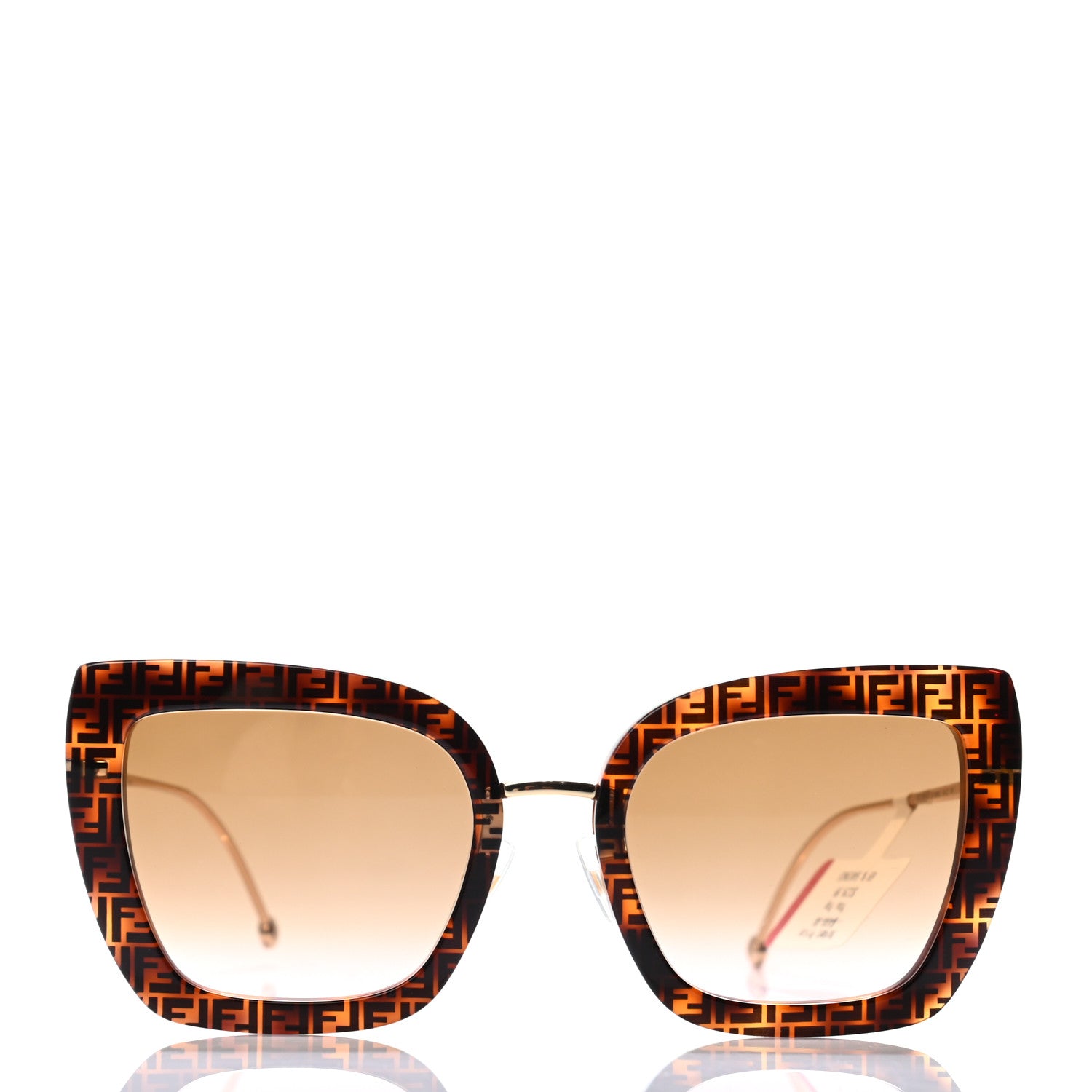 Fendi Acetate Metal F is Fendi FF Square Cat Eye Sunglasses FF 0424/F/S Havana 2 of 5