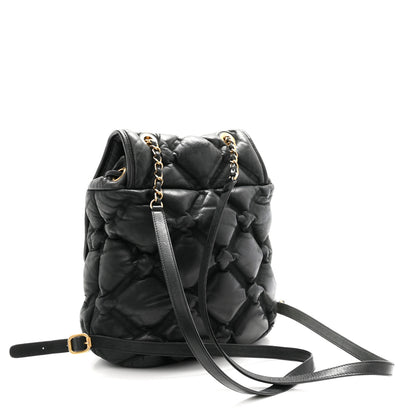 Chanel Iridescent Calfskin Quilted Chesterfield Backpack Black 4 of 11