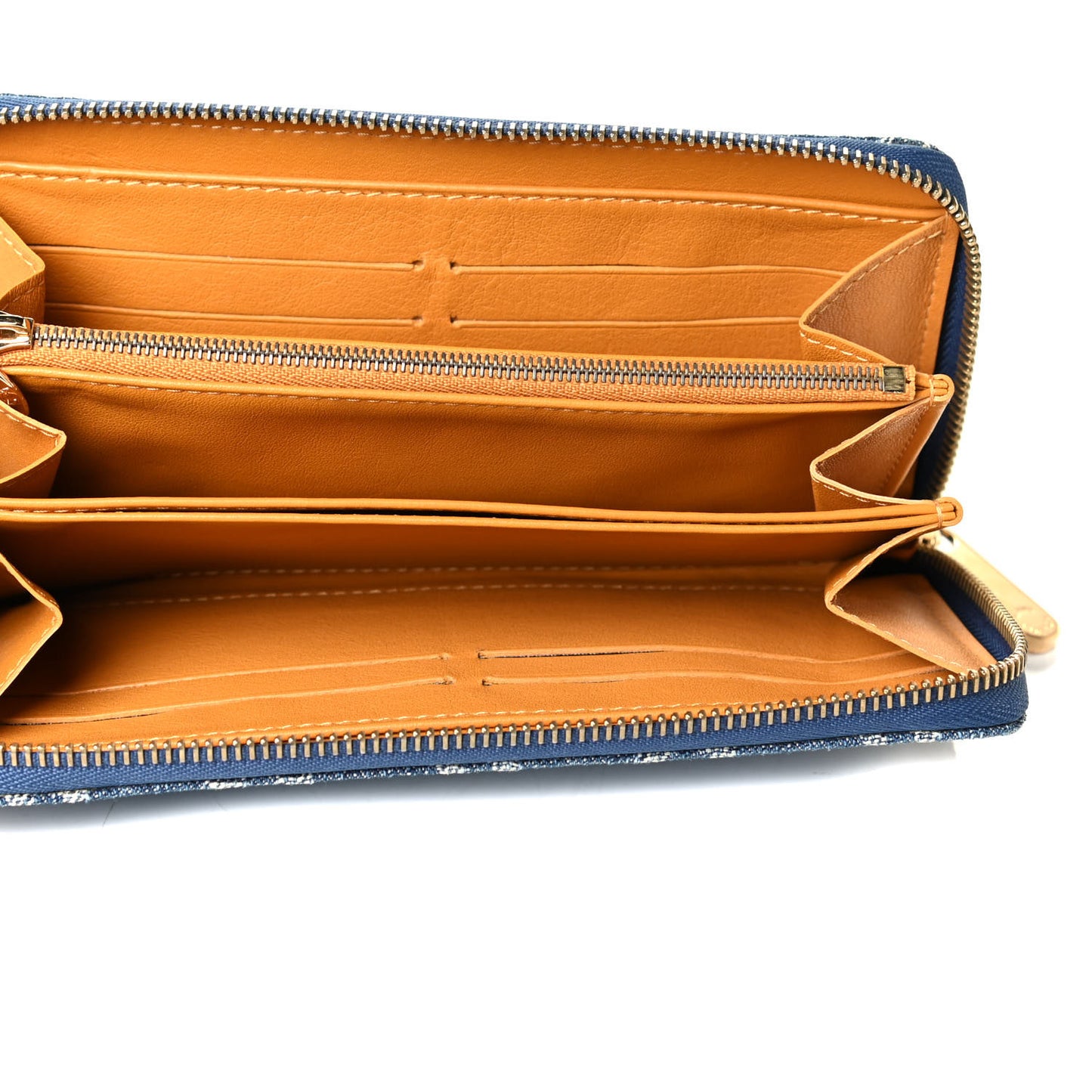Monogram Denim Zippy Wallet Blue