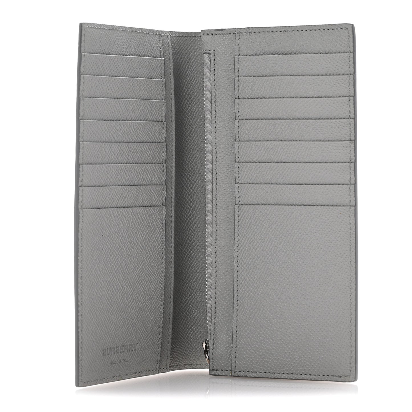 Grained Calfskin Cavendish Continental Wallet Grey