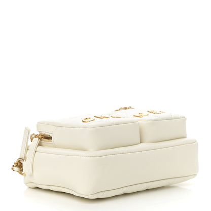 Chanel Calfskin Quilted Small Camera Case White 4 of 12