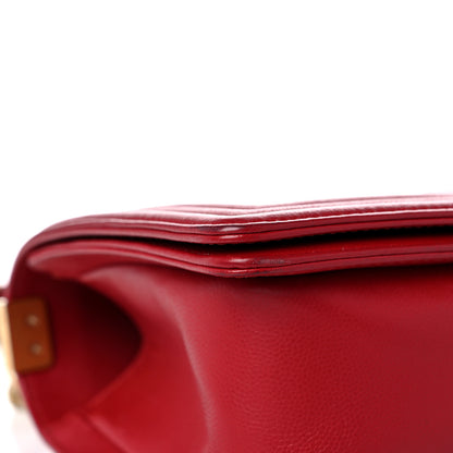 Chanel Caviar Quilted Medium Boy Flap Red 8 of 14
