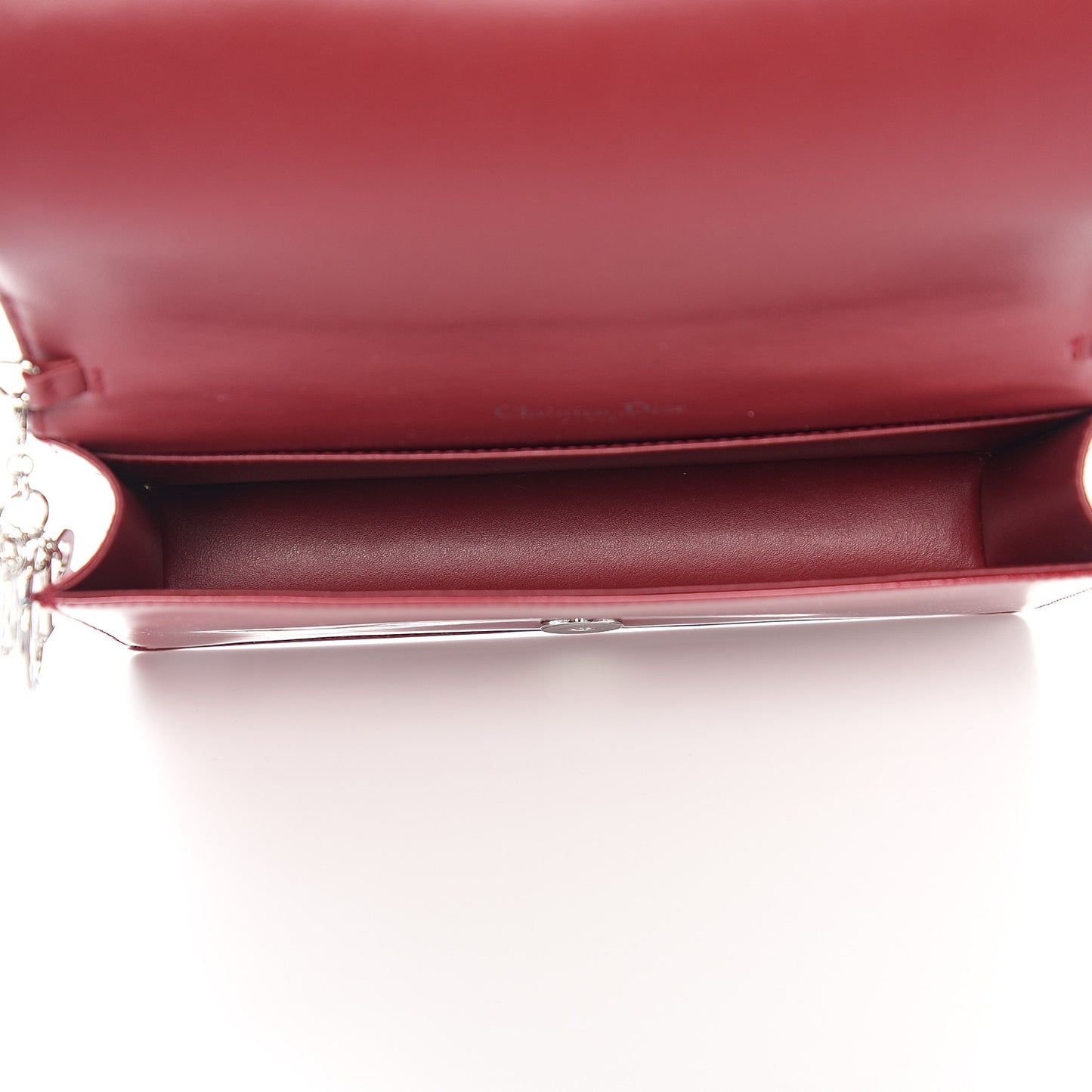 Patent Cannage Lady Dior Clutch Red