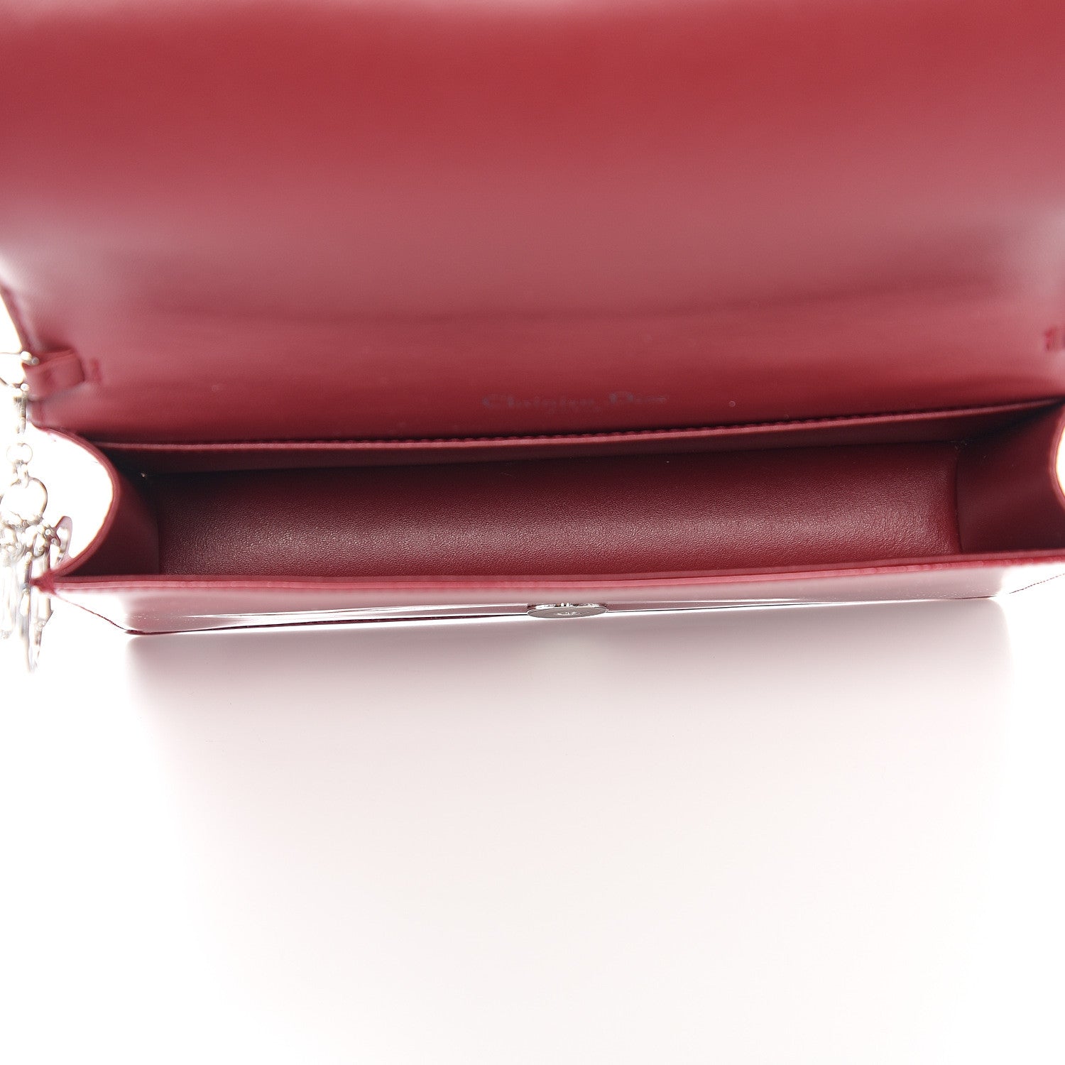 Christian Dior Patent Cannage Lady Dior Clutch Red 4 of 10
