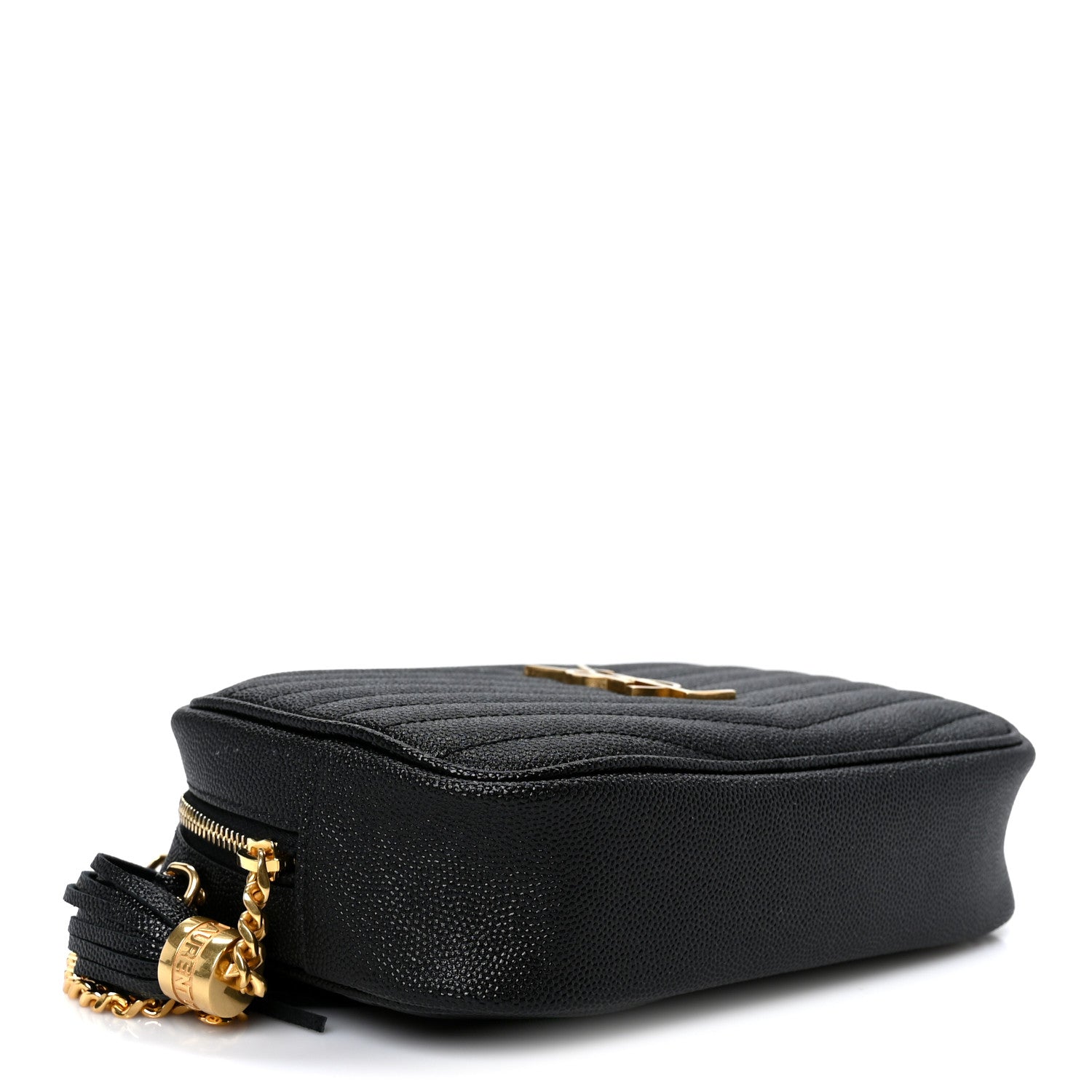 Saint Laurent Grain De Poudre Matelasse Monogram Mini Lou Camera Bag Black 3 of 10