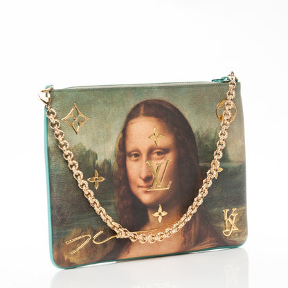 Louis Vuitton Masters Da Vinci Pochette Clutch Vert D’eau 3 of 16