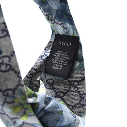 Gucci Silk Monogram Blooms Print Headband Blue 4 of 5