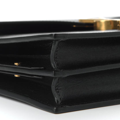 Saint Laurent Smooth Calfskin Monogram Cassandra Clasp Bag Black 7 of 8