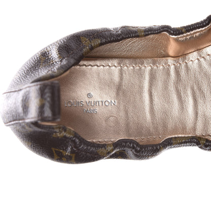 Louis Vuitton Patent Monogram Flirty Ballerina Flats 39 Gold 6 of 8