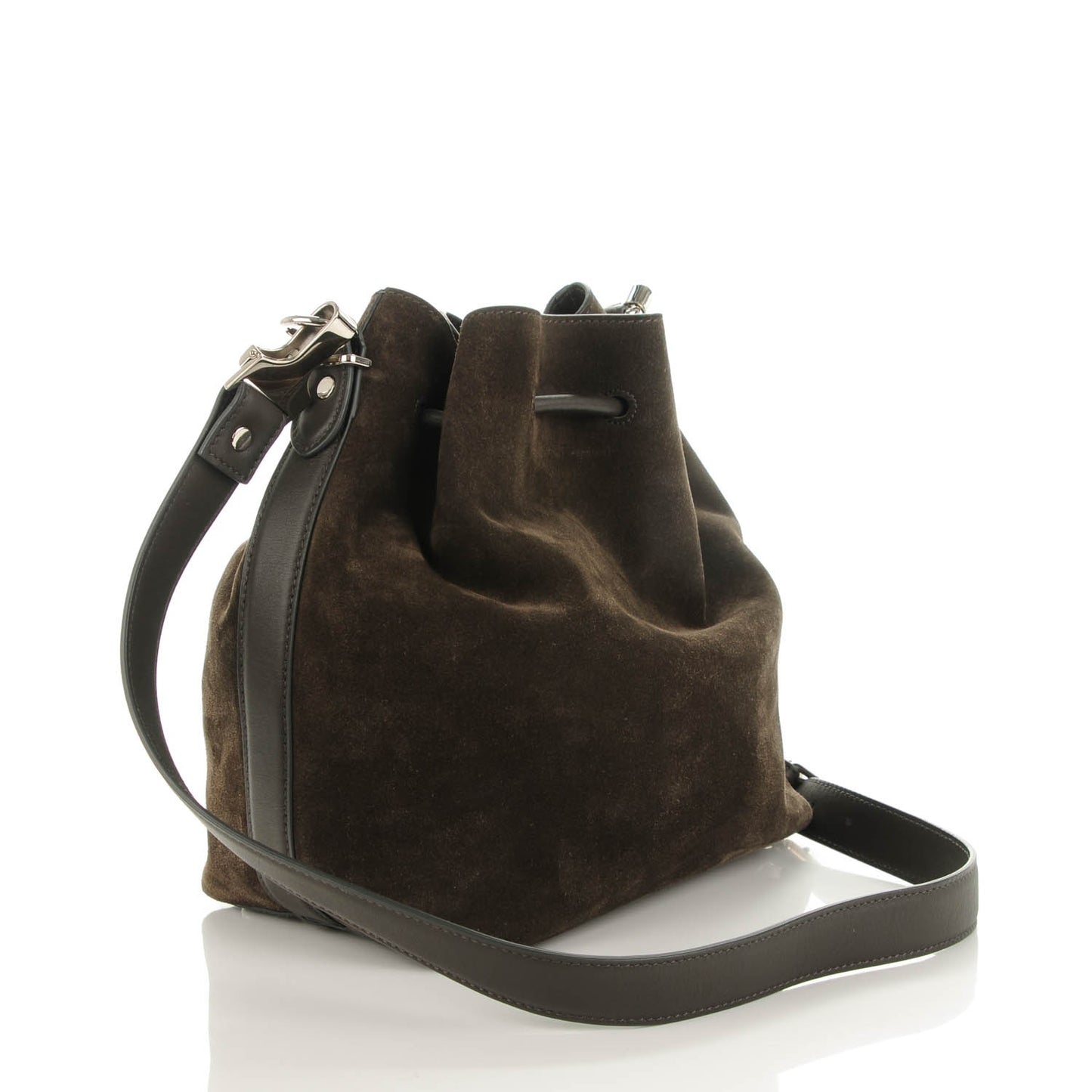 Suede Medium Bucket Bag Pepe