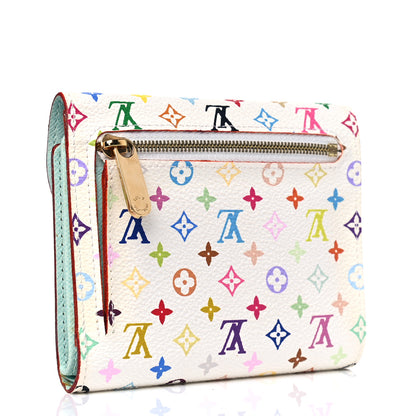 Louis Vuitton Monogram Multicolor Joey Wallet White Anie 2 of 8
