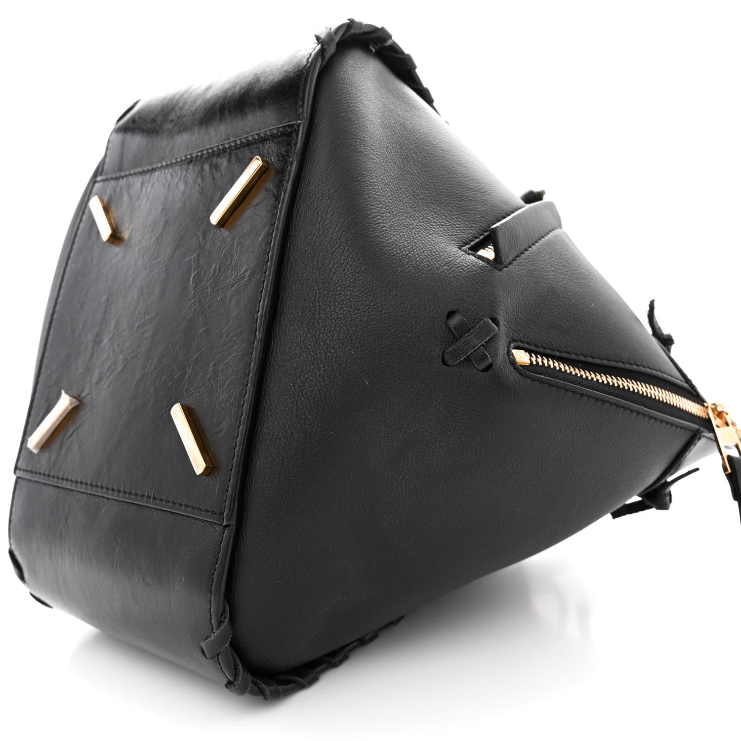 Loewe Calfskin Small Whipstitch Hammock Shoulder Bag Black 10 of 11