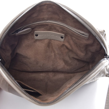 Bottega Veneta Nappa Intrecciato Striped Nodini Crossbody Messenger Fume Steel 5 of 7