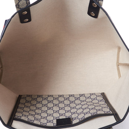 Gucci GG Plus Monogram Medium Signature Web Loop Tote Navy 6 of 7