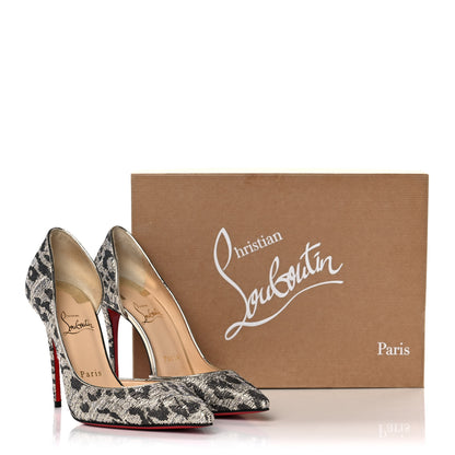 Christian Louboutin Lurex Gigi Specchio Iriza 100 Pumps 37.5 Black Light Gold 13 of 13