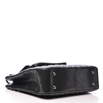 Chanel Caviar Quilted Flap Tote Dark Grey 3 of 11