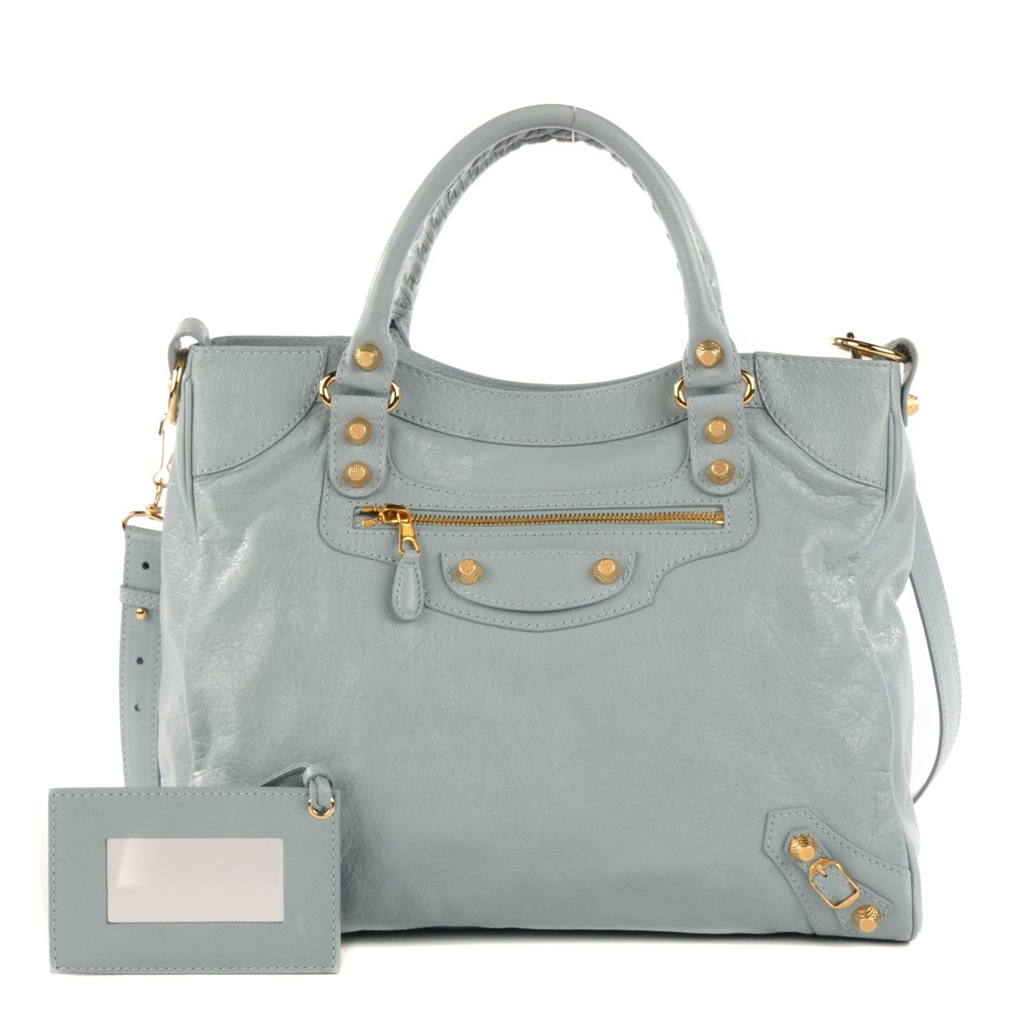 Balenciaga Agneau Giant 12 Gold Hardware Velo Bleu Opaline 1 of 8