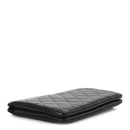 Chanel Iridescent Caviar Quilted Small Zipped Pouch Black 4 of 9