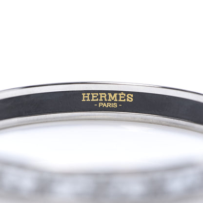 Hermes Enamel Printed Narrow Balcons Du Guadalquivir Bracelet 65 White 4 of 6