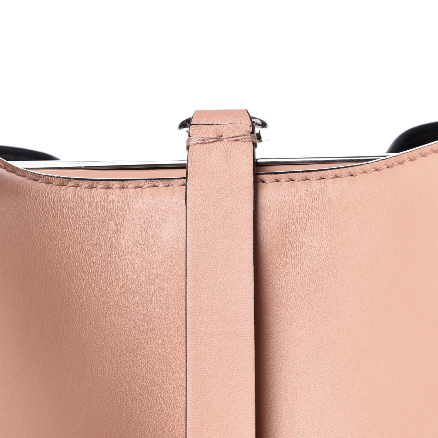 Smooth Calfskin Frame Shoulder Bag Deep Blush