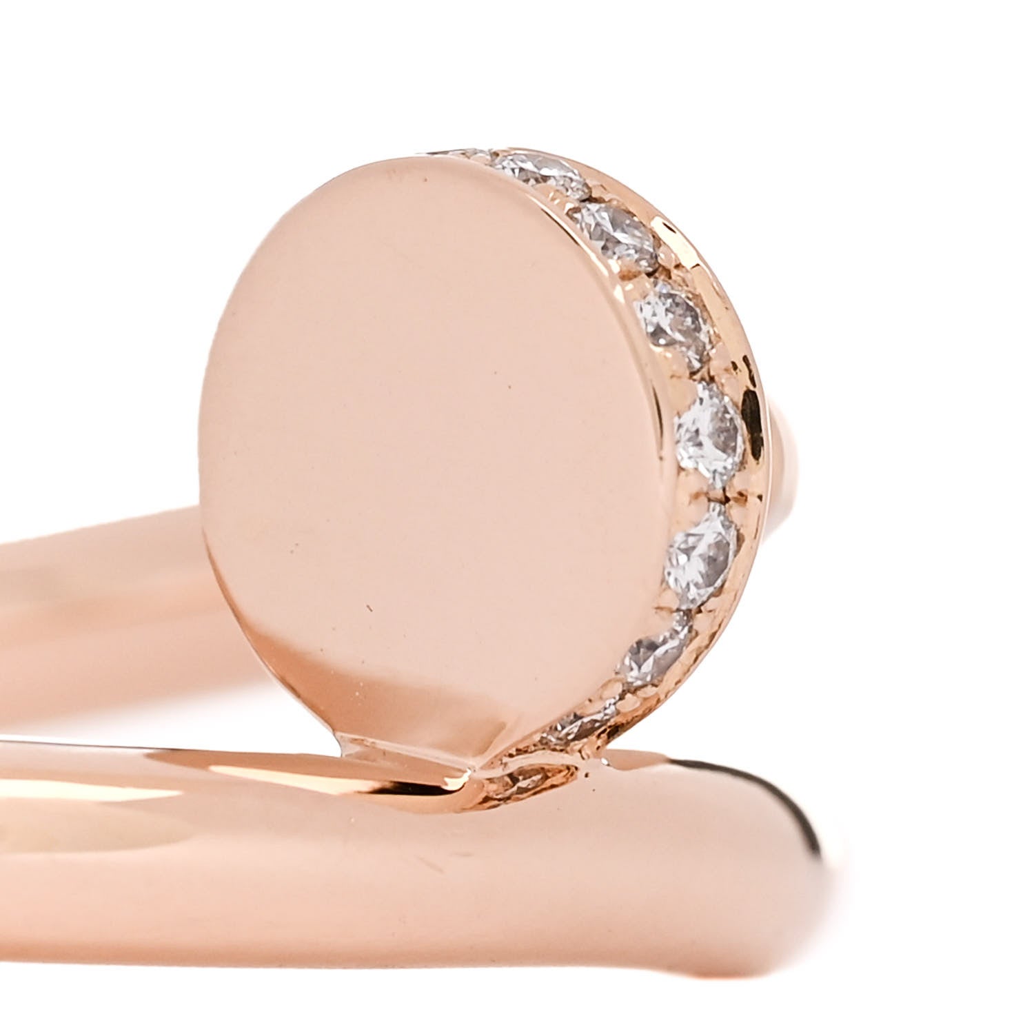 Cartier 18K Pink Gold Diamond Juste Un Clou Ring 54 6.75 4 of 6