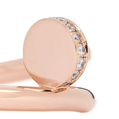 Cartier 18K Pink Gold Diamond Juste Un Clou Ring 54 6.75 4 of 6