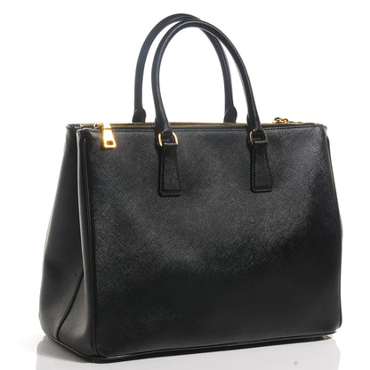 Prada Saffiano Lux Double Zip Medium Tote Nero Black 3 of 12