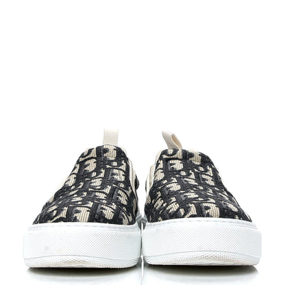 Christian Dior Canvas Oblique Embroidered Womens Solar Slip On Sneakers 36 Deep Blue 2 of 6