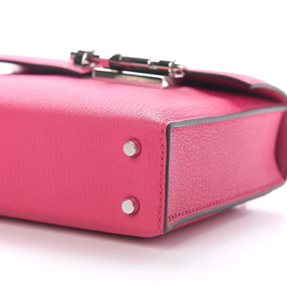 Hermes Chevre Mysore Mini Verrou Chaine Bag Rose Shocking 9 of 9