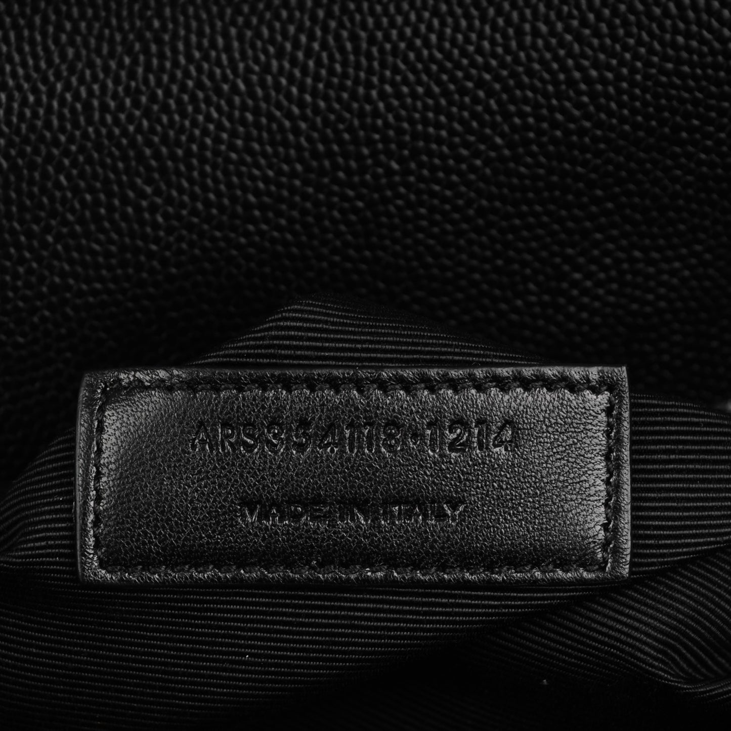 Grain De Poudre Matelasse Chevron Large Monogram Satchel Black
